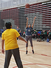 MSD students playing basketball