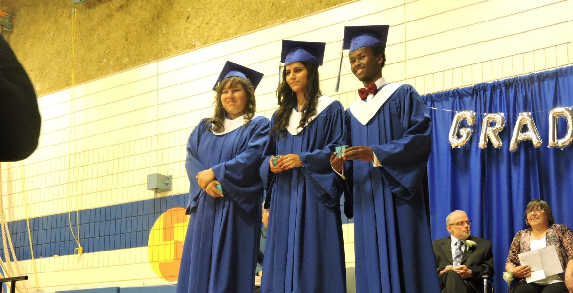 students attending convocation